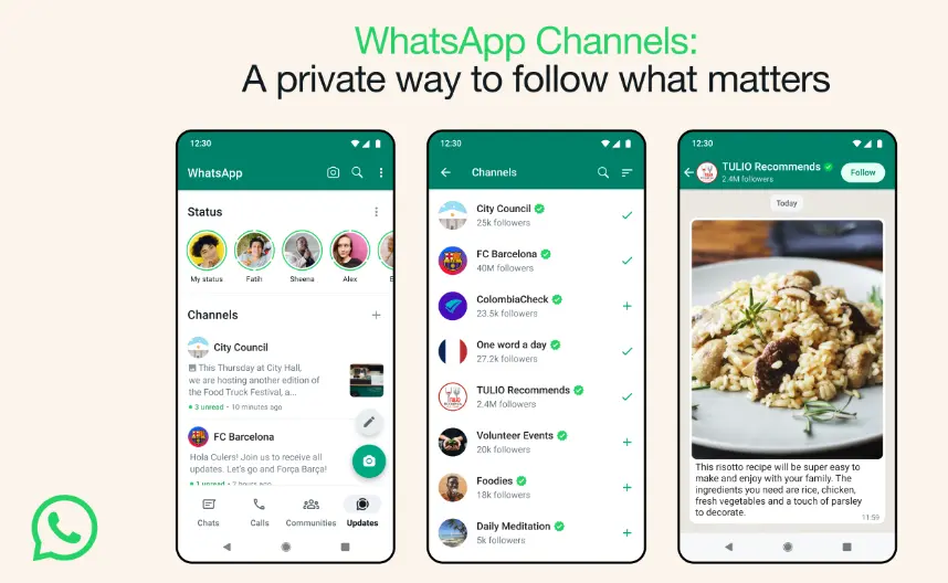 Whatsapp Channel one way communication