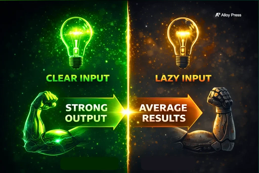 The output depends on the prompt you provide