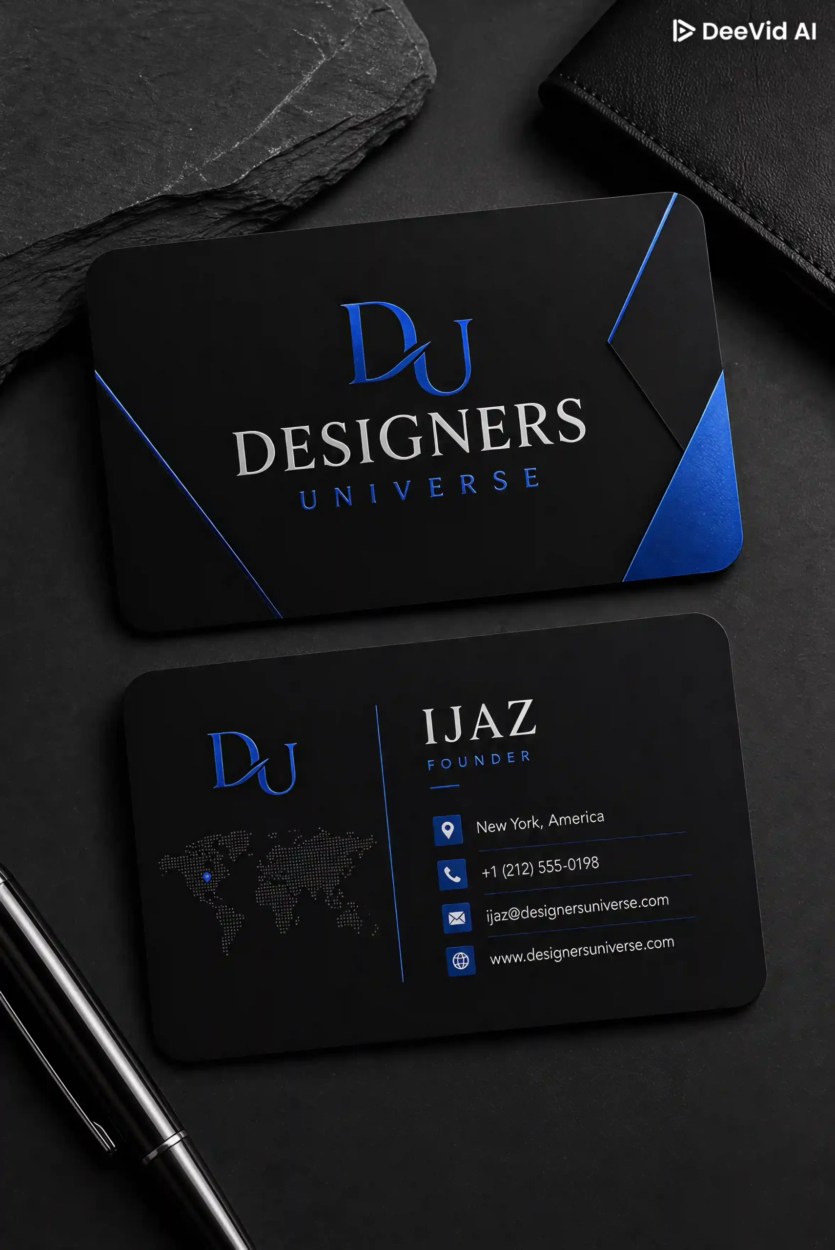 I Generated Business Card Image in Deevid AI