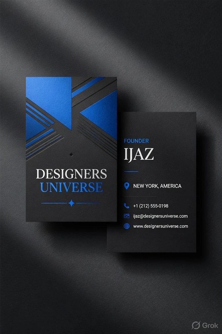 I Generated Business Card Image in Grok Imagine