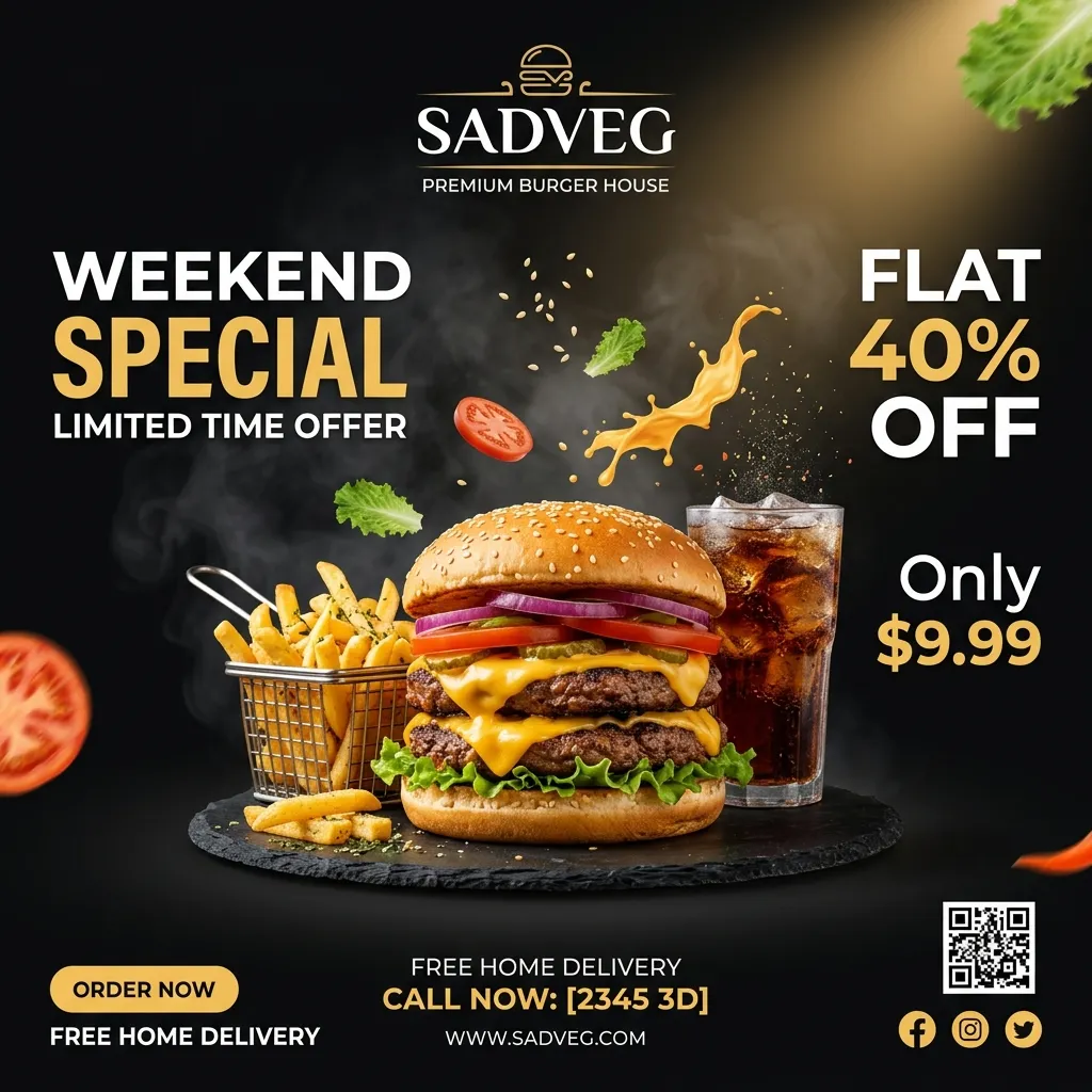 I Generated Restaurant Promotion Poster in Jasper AI