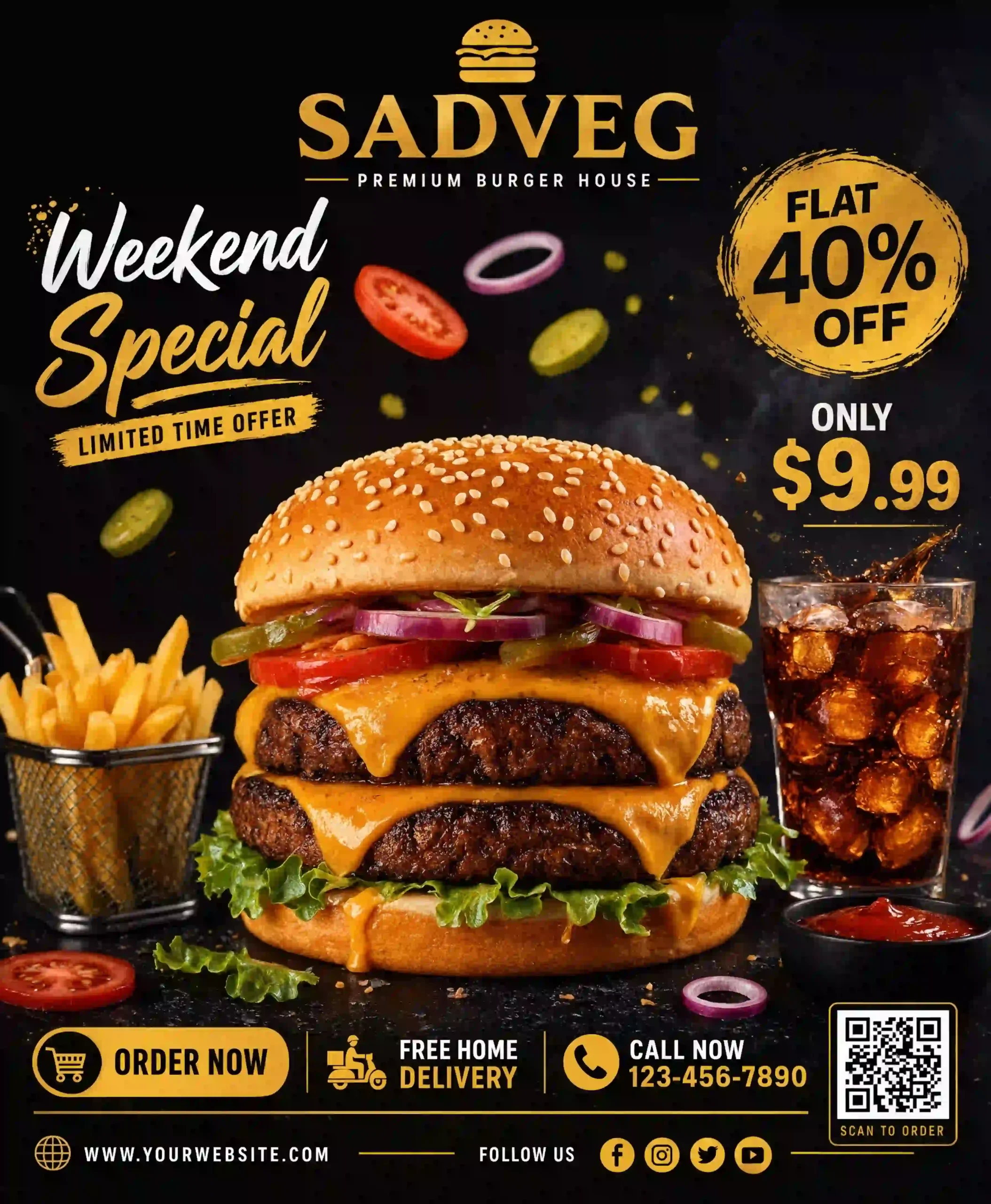 I Generated Restaurant Promotion Poster in Reve AI