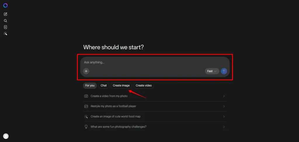 Screenshot of the MetaAI workspace after login