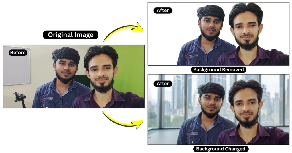 Background removed and changed by Reve AI