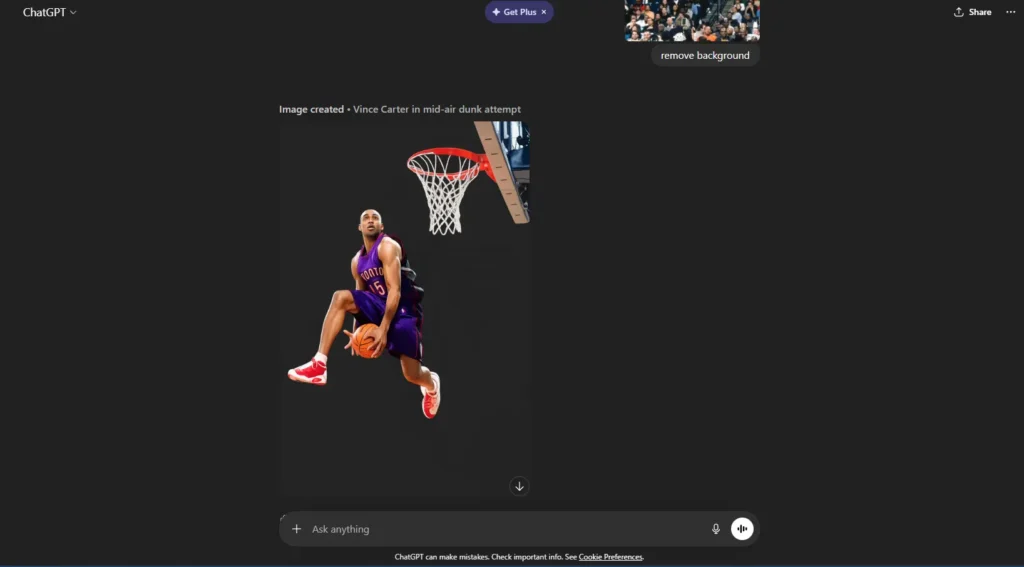 ChatGpt Removed Background for Image