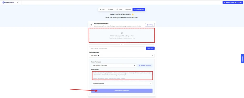 GravityWrite File Summarizer
