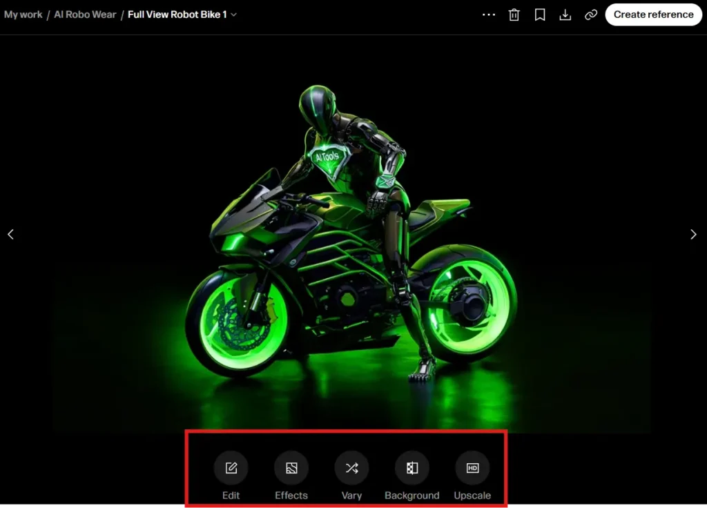 Reve's Features Marked in Red Box