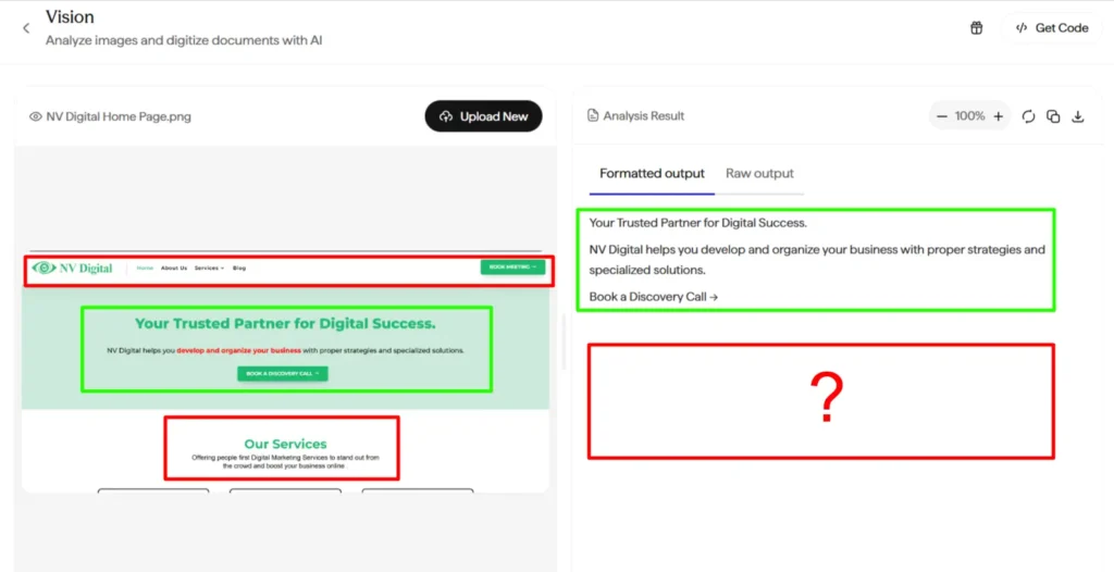 Testing Text Extraction option in Vision