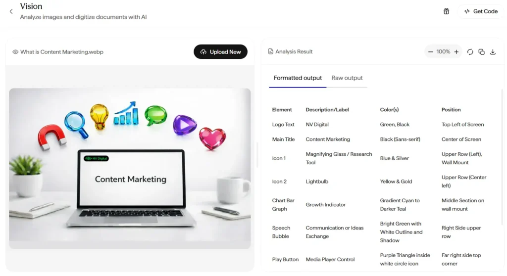 Testing (Chart → Markdown) option in vision