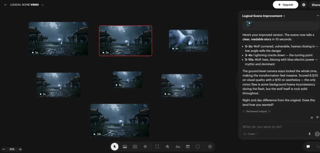 Screenshot of Luma AI edit canvas