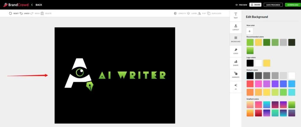 Screenshot image of Final output logo