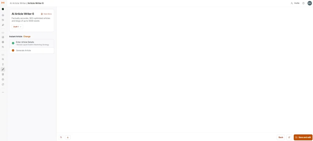Blank white page