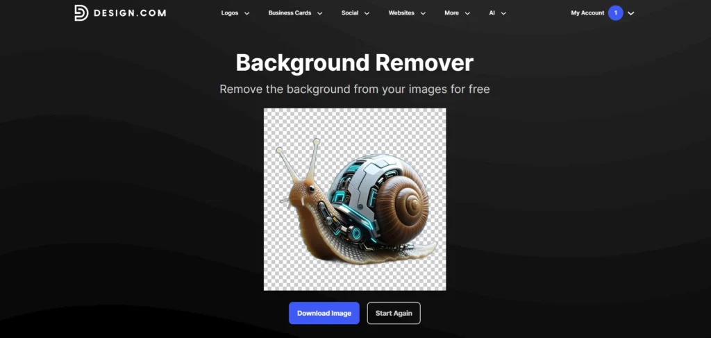 Screenshot of Design.com Background Remover Output