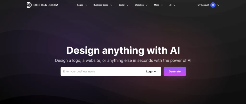 Screenshot of Design.com Homepage
