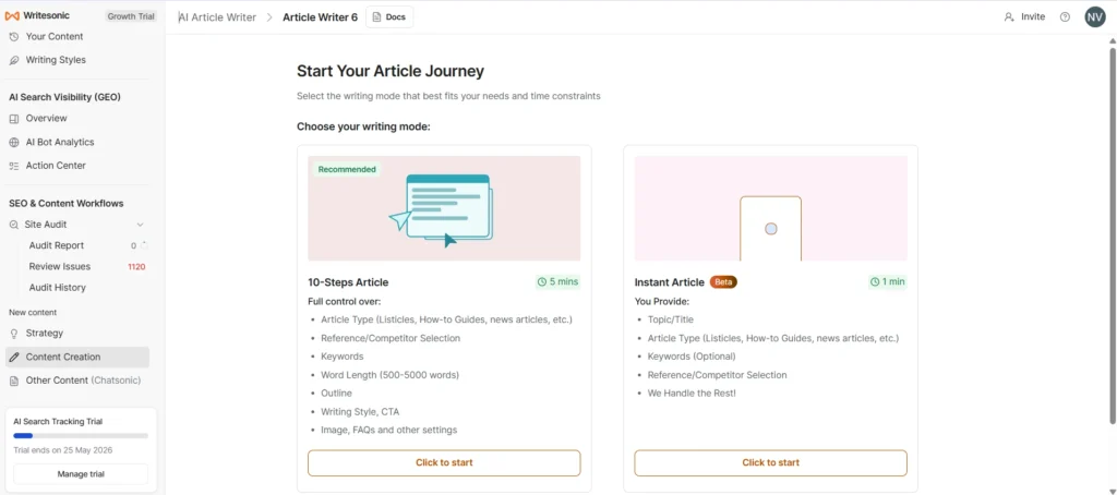 Writesonic AI Article Writer