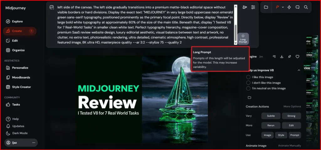 Midjourney Prompt-Related Pop-Up